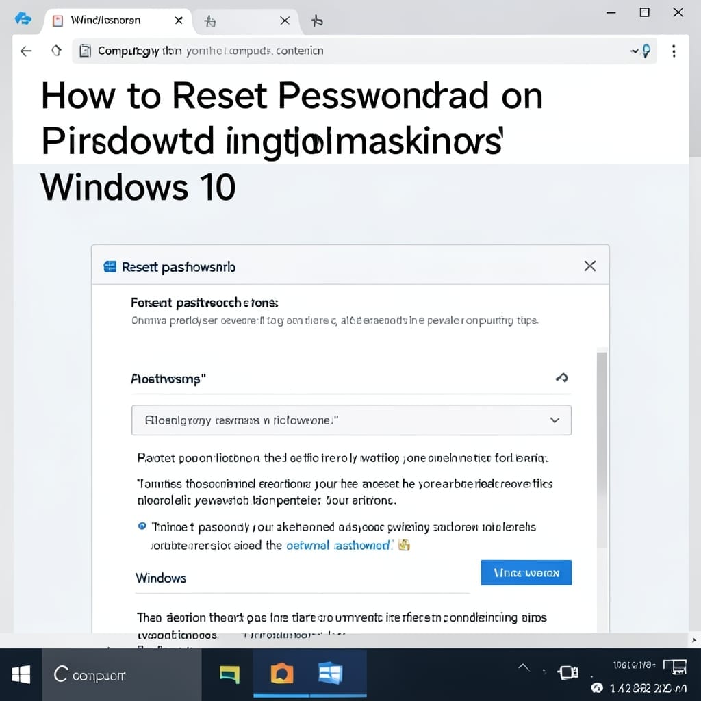 How To Reset Password On Windows 10: Step By Step Secure Recovery