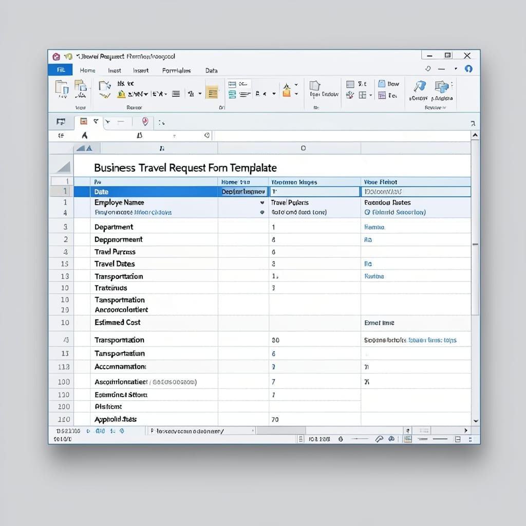 Business Travel Request Form Template Excel: Streamlined Approval Workflow