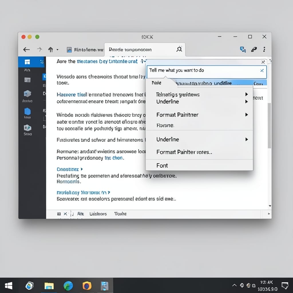 Use the Tell Me Box to Underline: Quick Formatting Trick for Documents