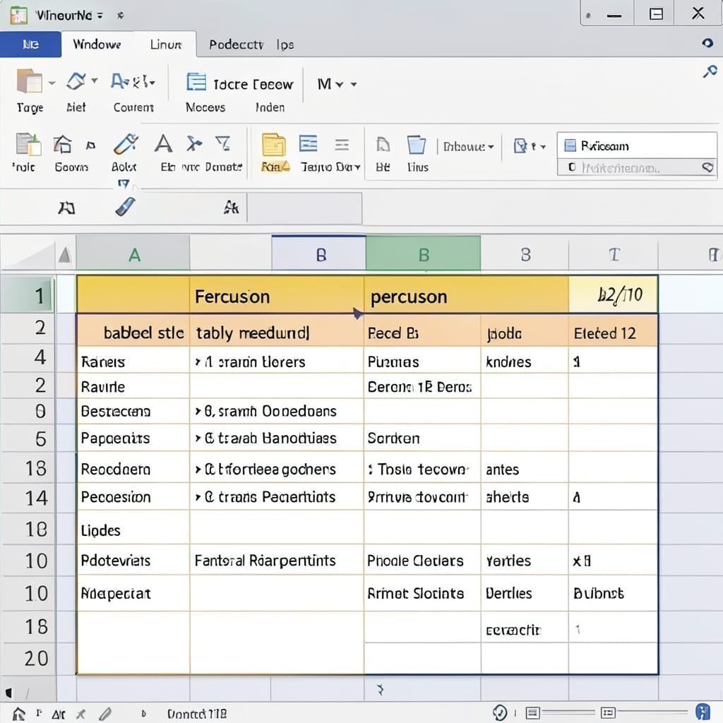 6 Format The Range B2:G10 As An Excel Table With Headers: Gold Medium 12 Style Named Percussion