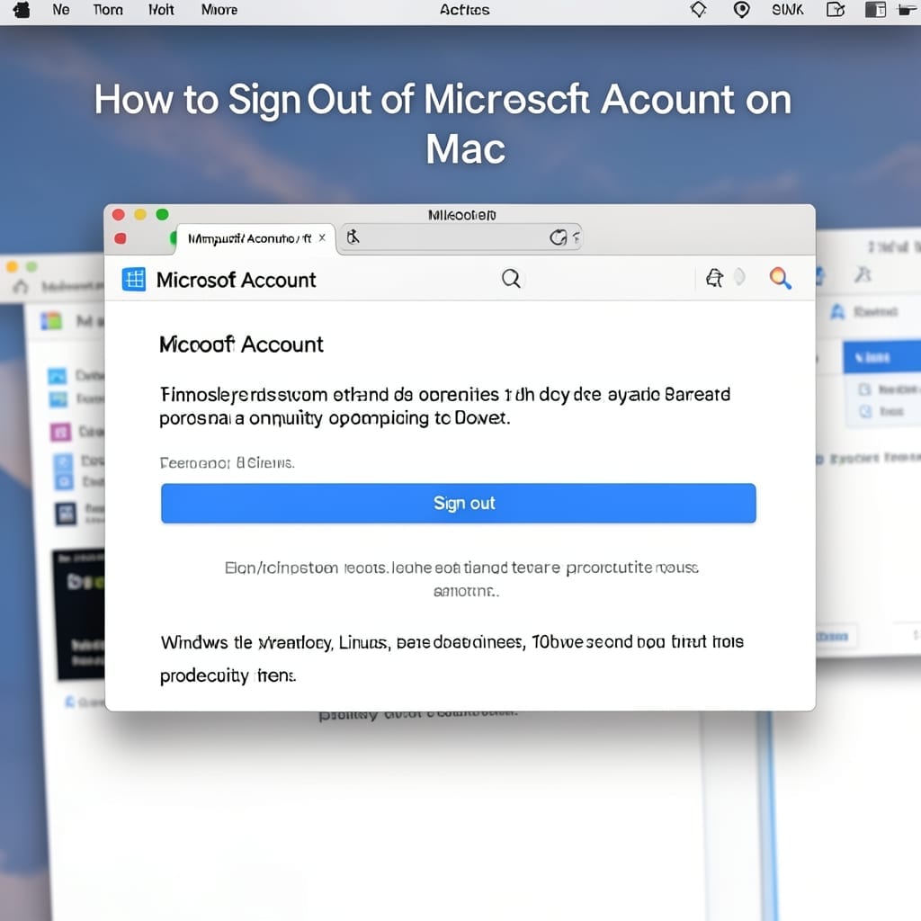 How to Sign Out of Microsoft Account on Mac: Simple Step-by-Step Guide