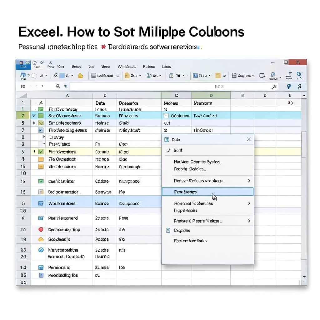 Excel How to Sort Multiple Columns: Custom Order in One Click