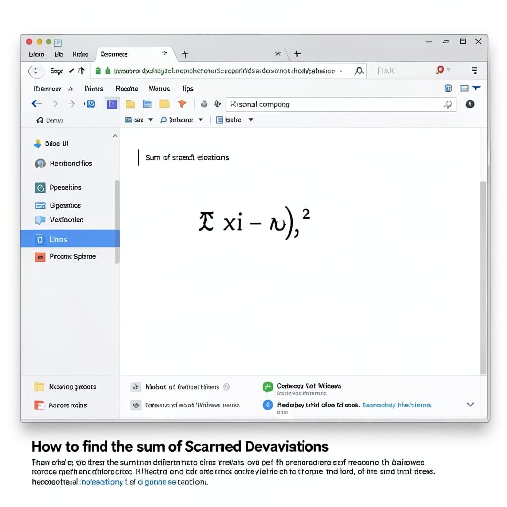 How to Find Sum of Squared Deviations: Step-by-Step Statistical Calculation