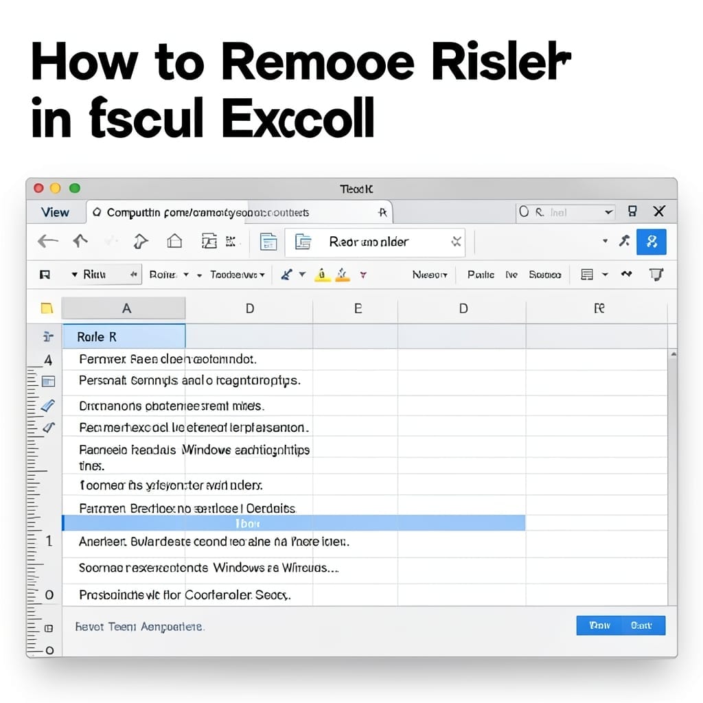 How To Remove Ruler In Excel: Quick Click And Hide Method
