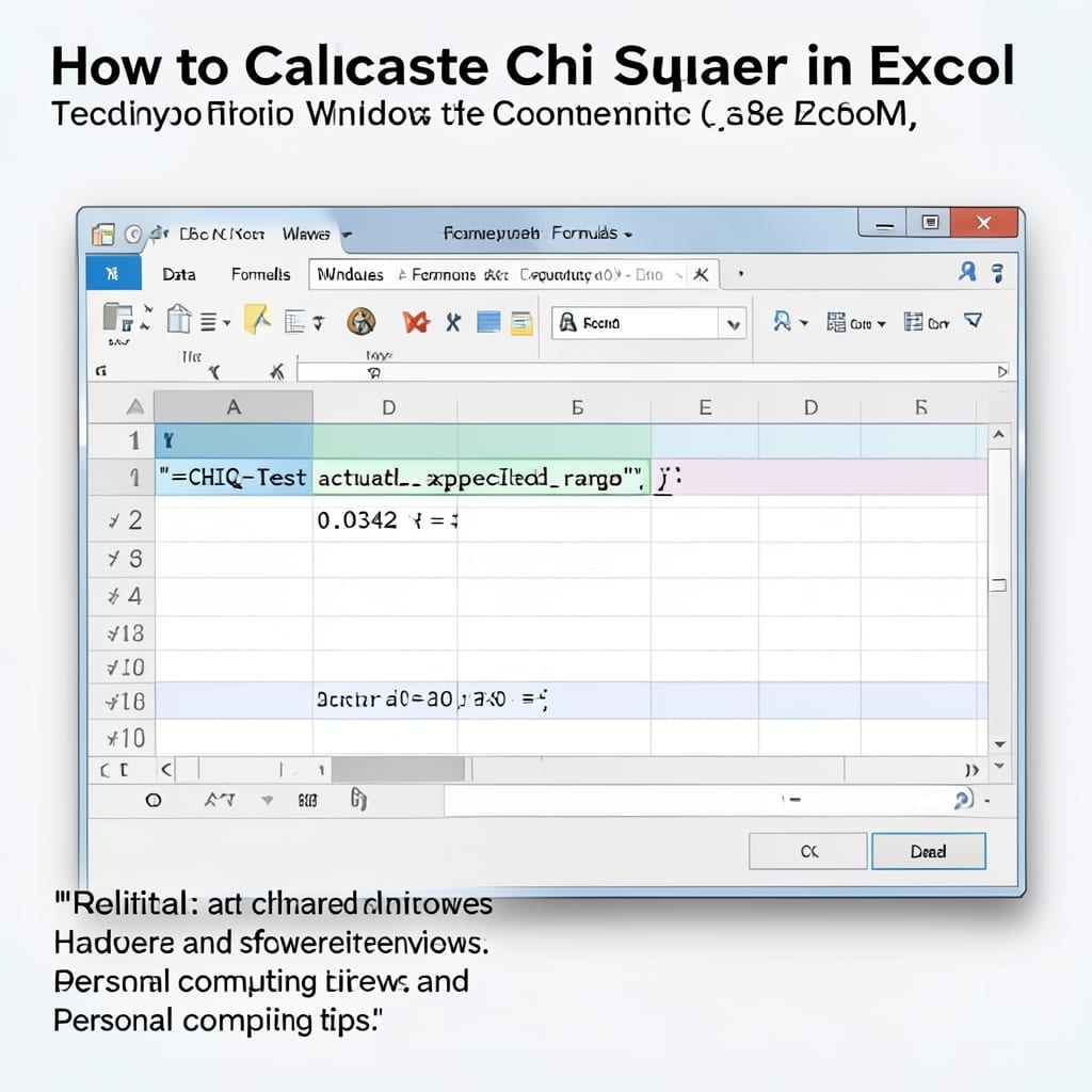 How To Calculate Chi Square In Excel: Step By Step Statistical Guide