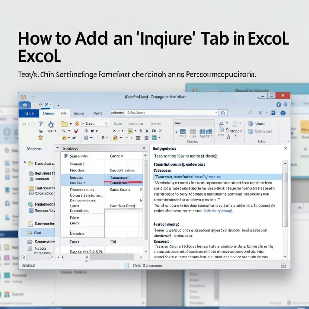 How To Add Inquire Tab In Excel: User-Friendly Data Entry Solution