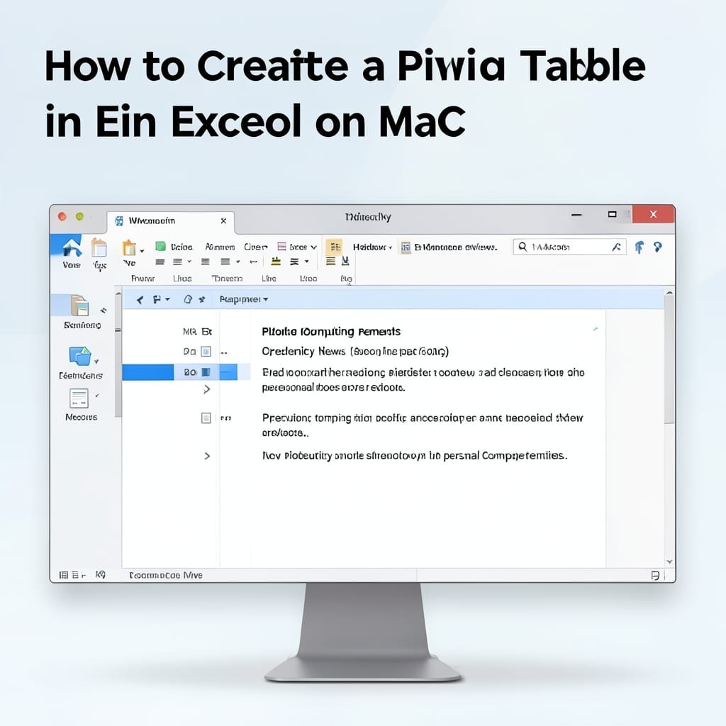How to Create a Pivot Table in Excel on Mac: Step-by-Step Data Analysis