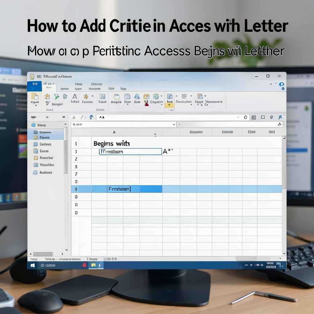 How To Add Criteria In Access Begins With Letter: Alphabetical Filtering Technique