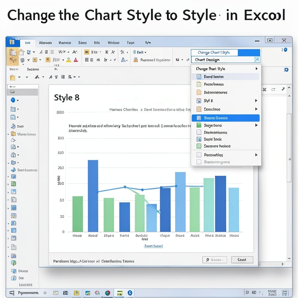 Change the Chart Style to Style 8 in Excel: Quick Formatting Guide
