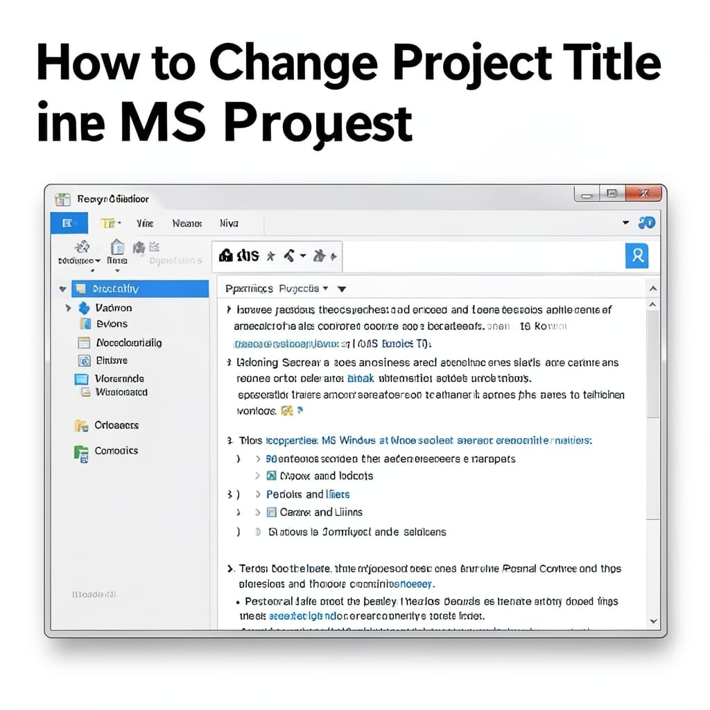 How to Change Project Title in MS Project: Quick Rename Guide