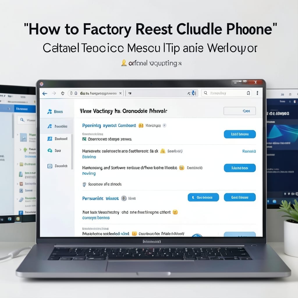 How To Factory Reset Cloud Mobile Phone: Step by Step Device Restoration