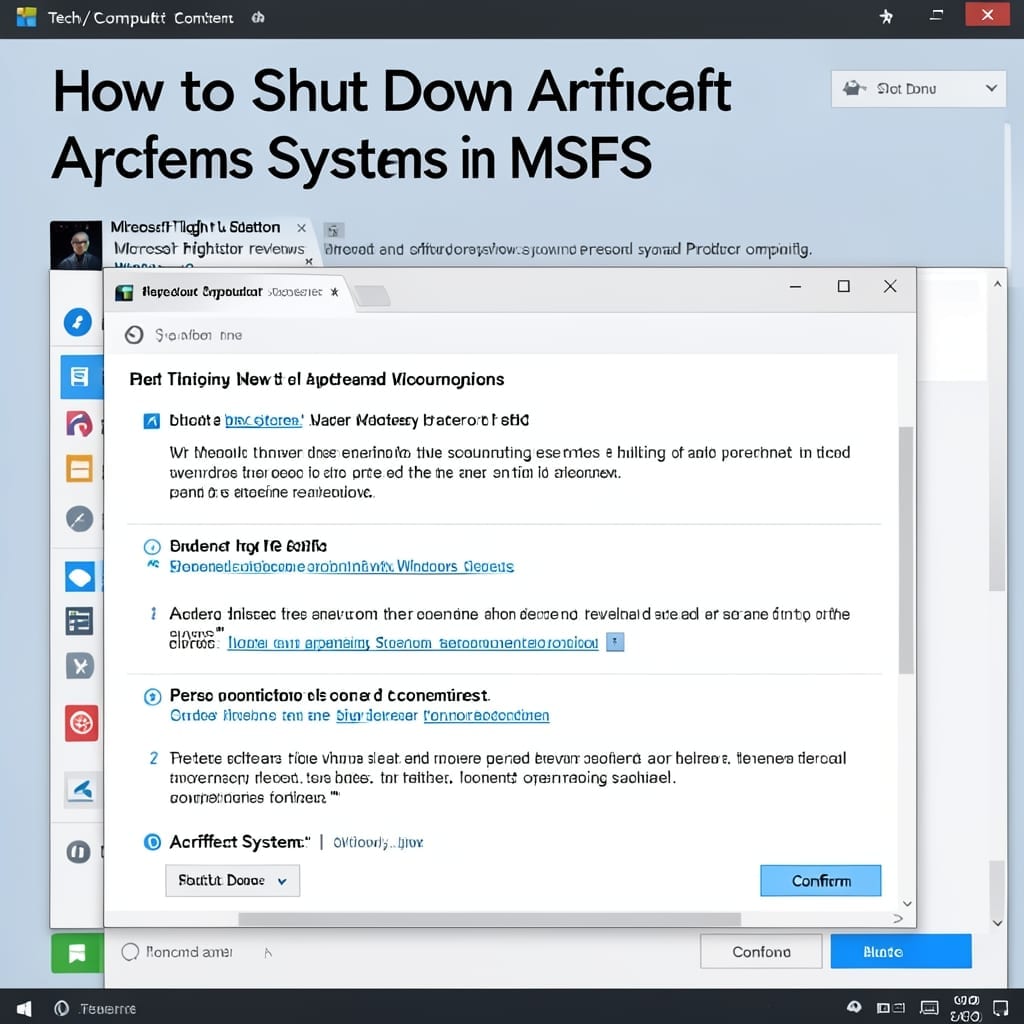 How to Shut Down Aircraft Systems MSFS: Step by Step Power Management
