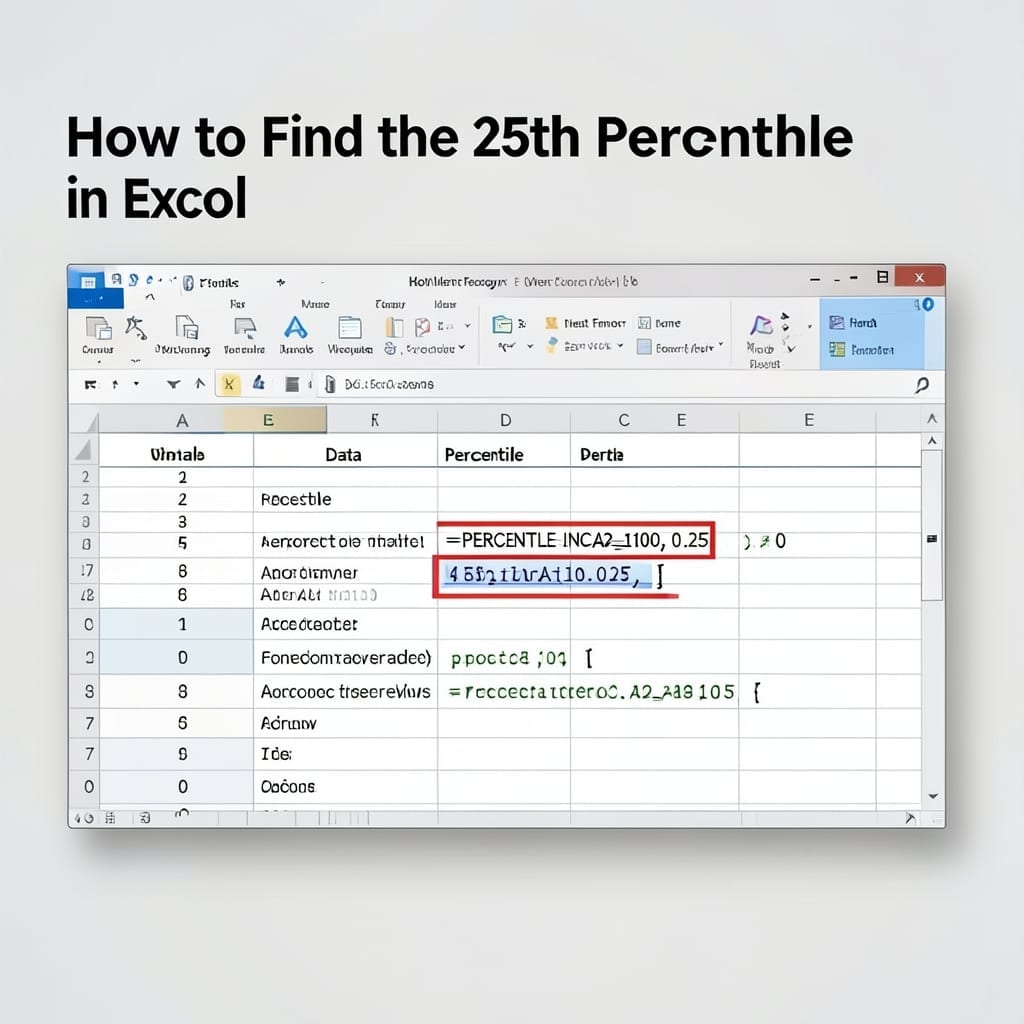 How To Find 25th Percentile In Excel: Quick Formula Method