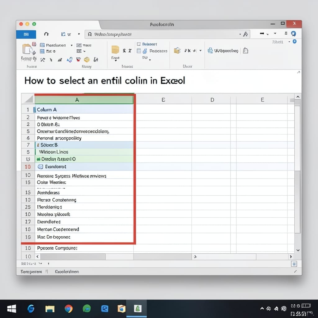 How to Select Entire Column in Excel: Keyboard Shortcut and Click Method