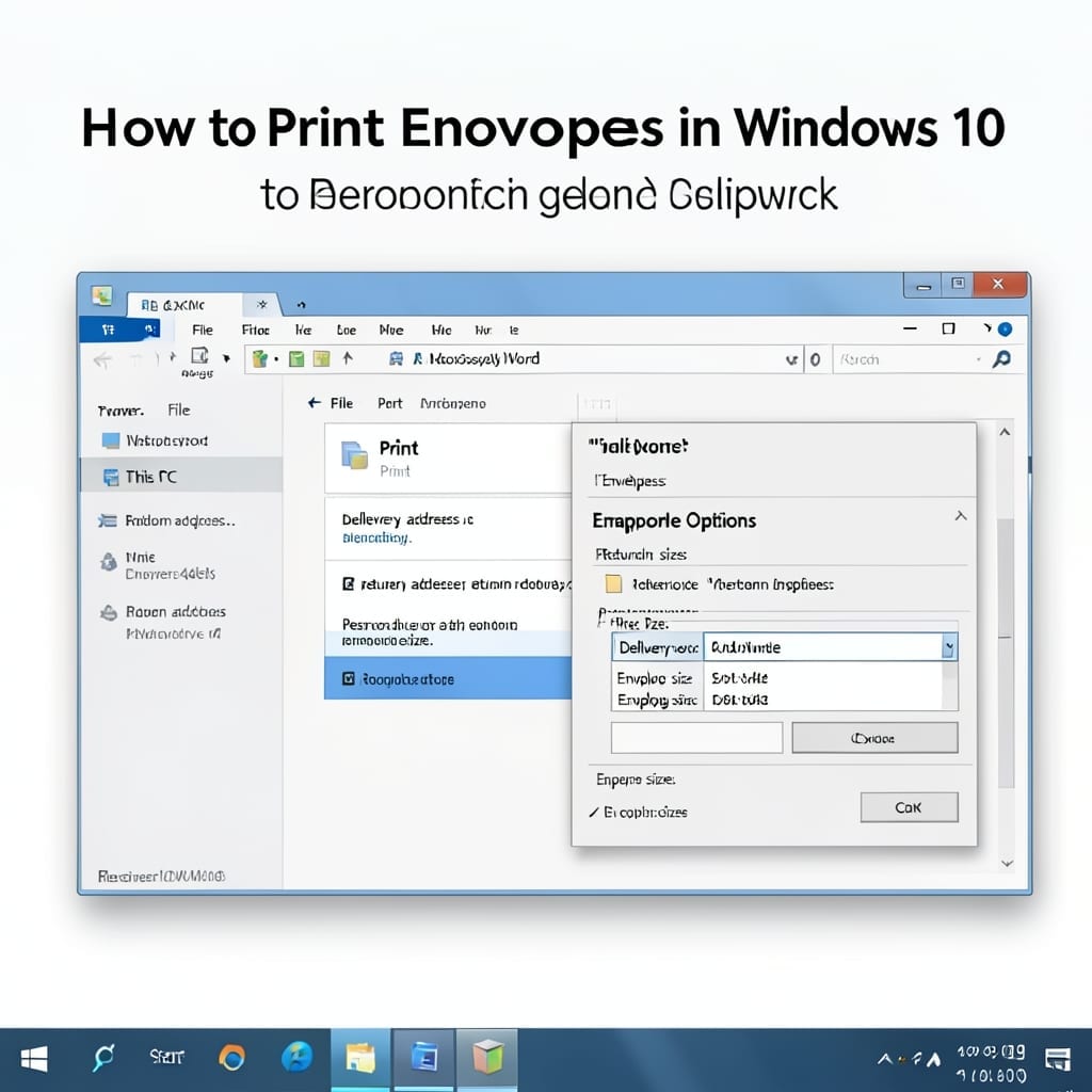 How to Print Envelopes in Windows 10: Step-by-Step Mail Setup