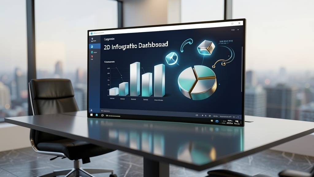 Corporate 3D Infographic Dashboard Template