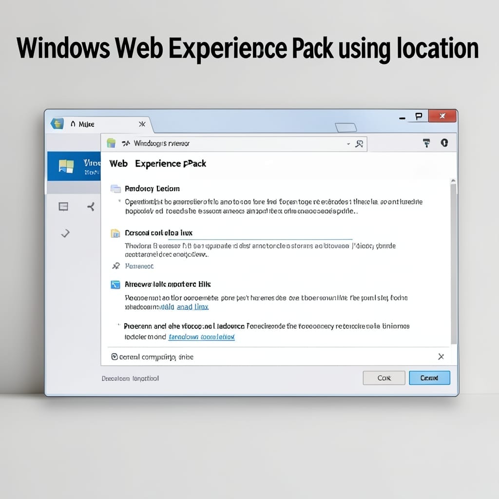 Windows Web Experience Pack Using Location: Quick Setup Guide for Local Features