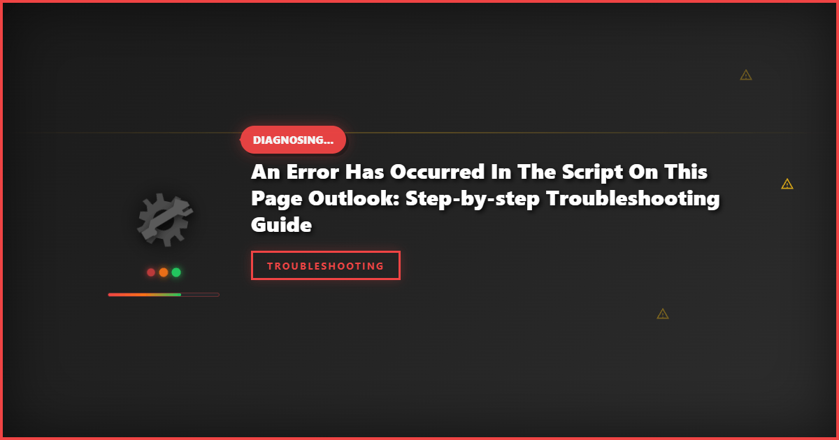 An Error Has Occurred in the Script on This Page Outlook: Step-by-Step Troubleshooting Guide
