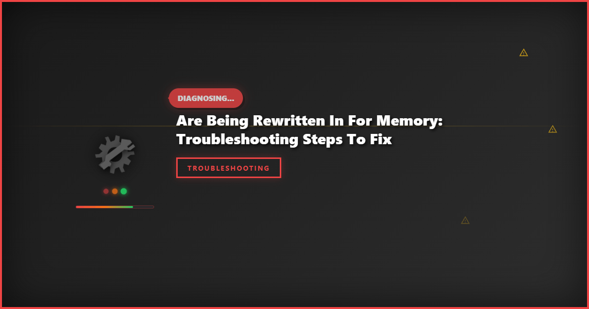 Are Being Rewritten in for Memory: Troubleshooting Steps to Fix