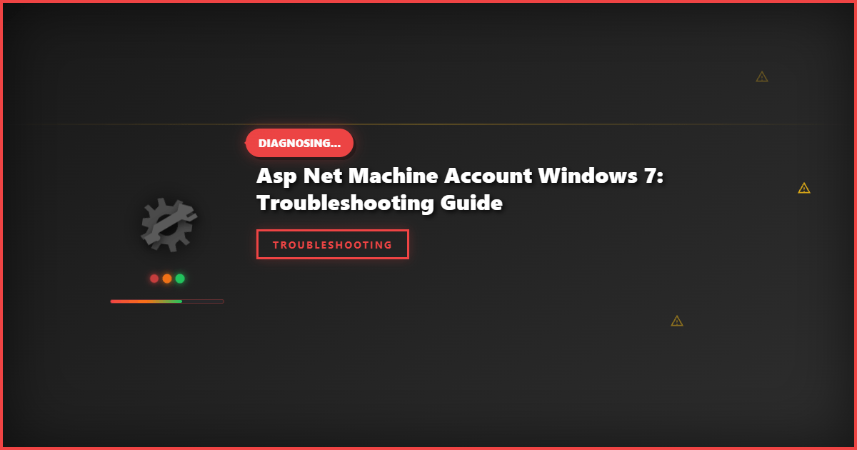 ASP Net Machine Account Windows 7: Troubleshooting Guide