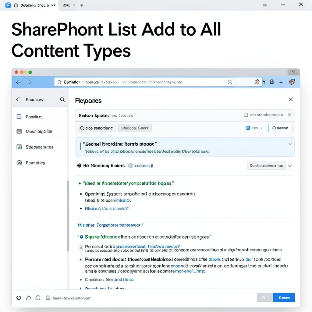SharePoint List Add to All Content Types: Streamlined Field Deployment