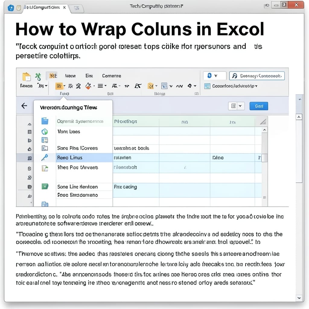 How to Wrap Columns in Excel: Quick Text Adjustment Trick