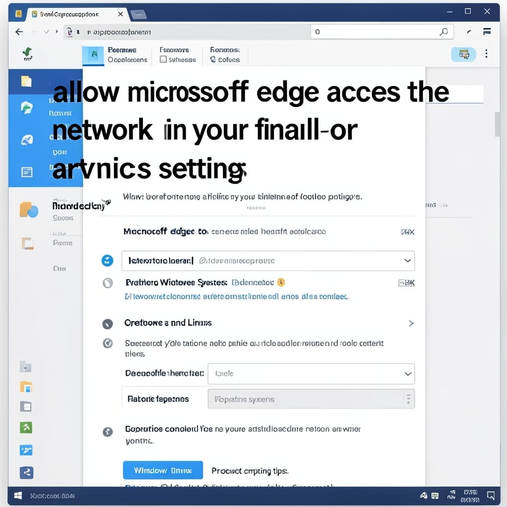 Allow Microsoft Edge to Access the Network in Your Firewall or Antivirus Settings: Quick Fix for Connectivity Issues