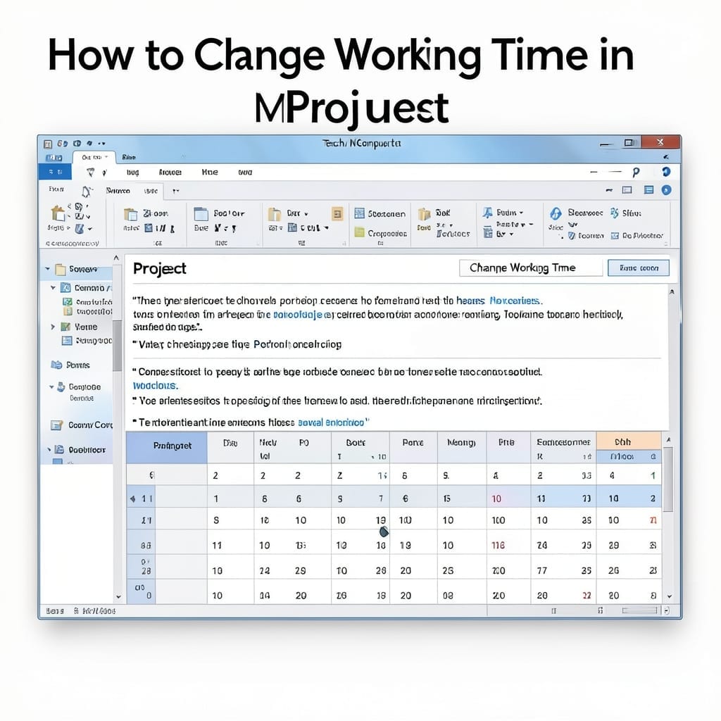 How to Change Working Time in MS Project: Step by Step Time Adjustment