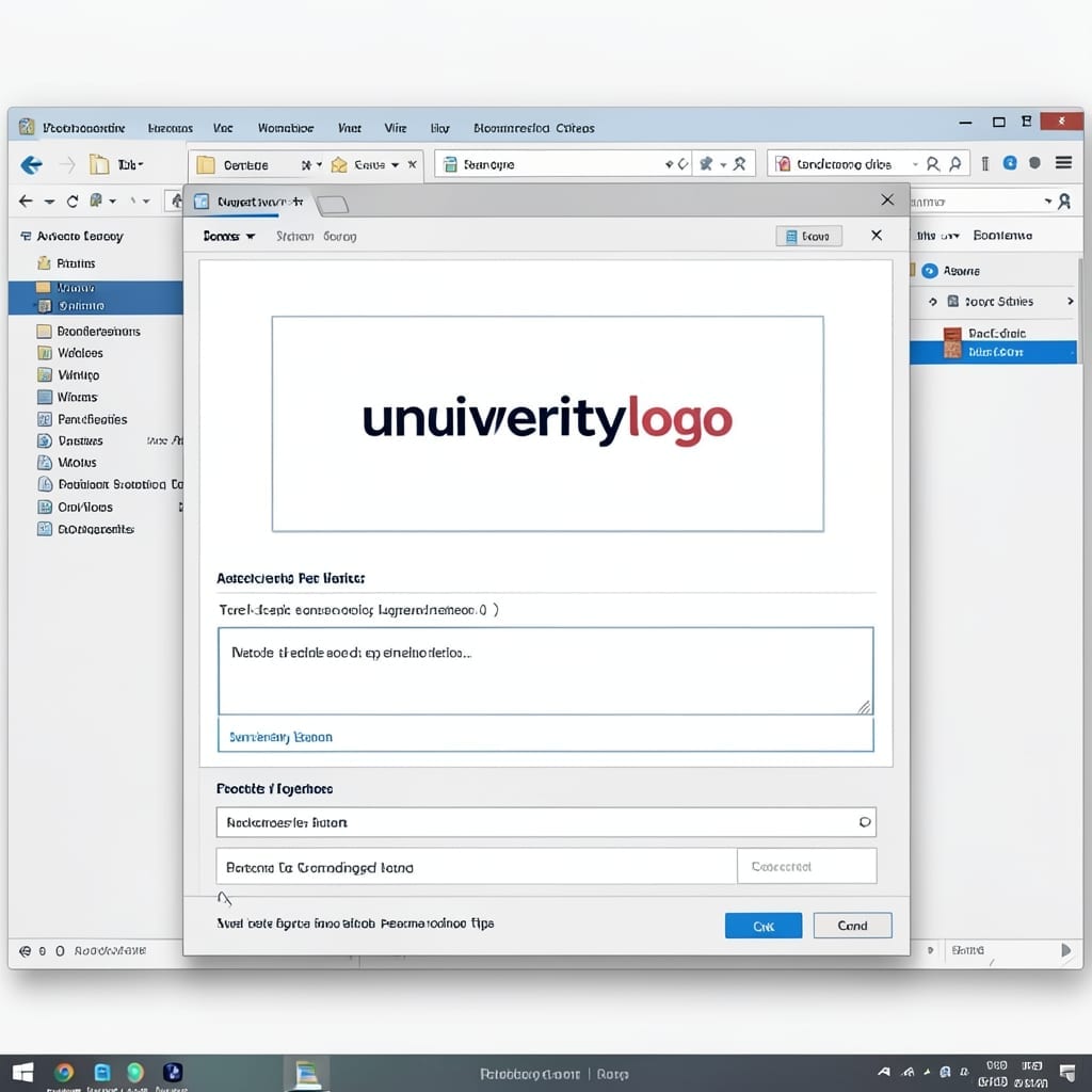 From the Current View (Layout View) Add the Image UniversityLogo to the Form Header as a Logo: Step-by-Step PowerPoint Integration