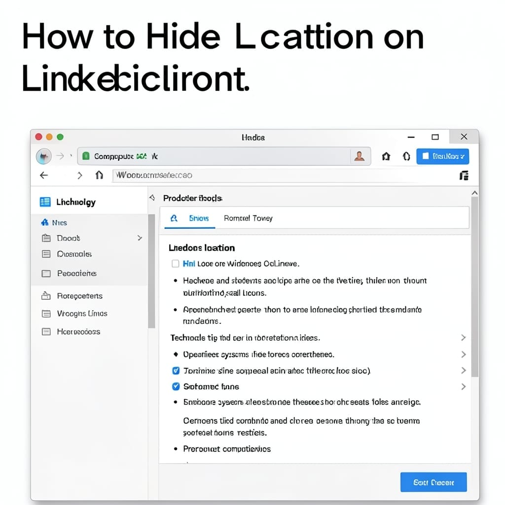 How to Hide Location on LinkedIn: Privacy Settings for Professional Profiles