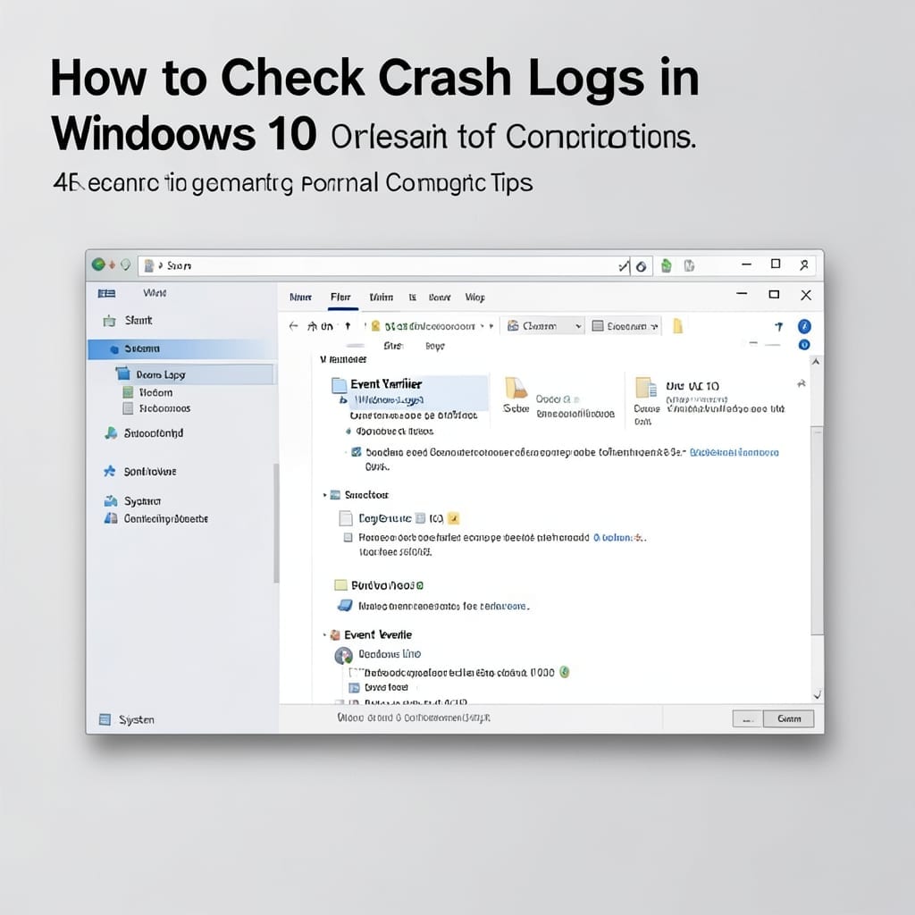 How to Check Crash Logs Windows 10: Event Viewer Method for Quick Diagnostics