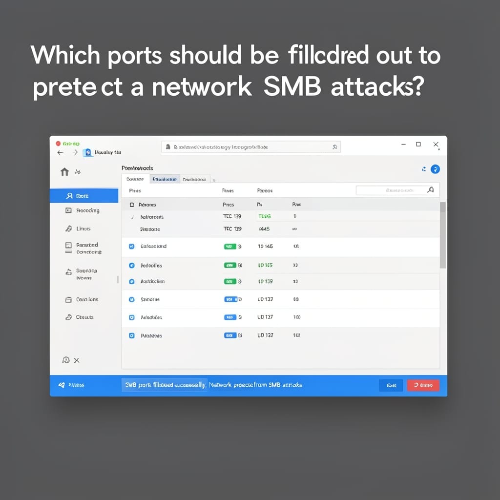 Which Ports Should Be Filtered Out to Protect a Network From SMB Attacks: Critical TCP Ports to Block