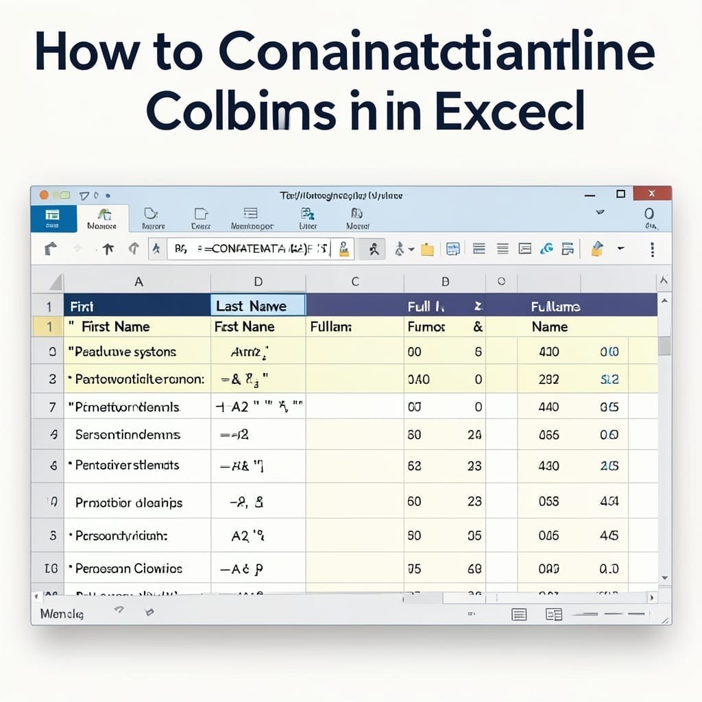 How to Concatenate Columns in Excel: Quick Merge Method for Spreadsheets