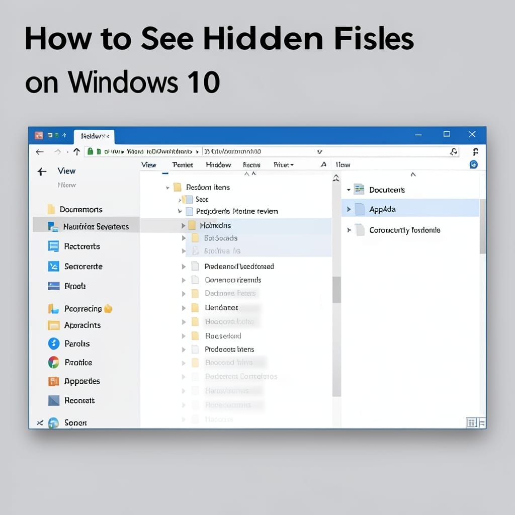 How to See Hidden Files on Windows 10: Simple File Explorer Method