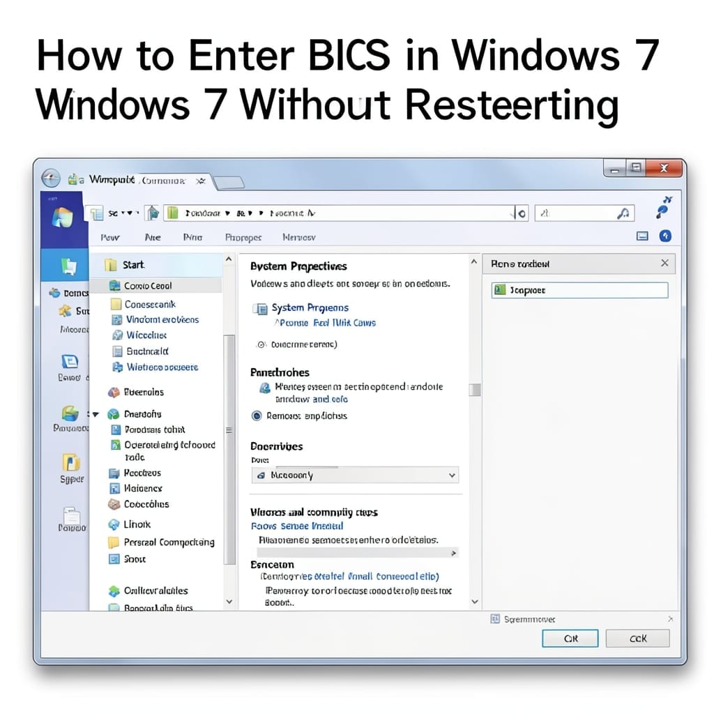 How to Enter BIOS Windows 7 Without Restarting: Immediate Access Method
