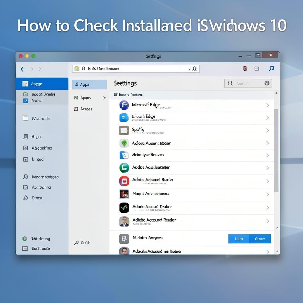How to Check Installed Software in Windows 10: Step-by-Step Guide