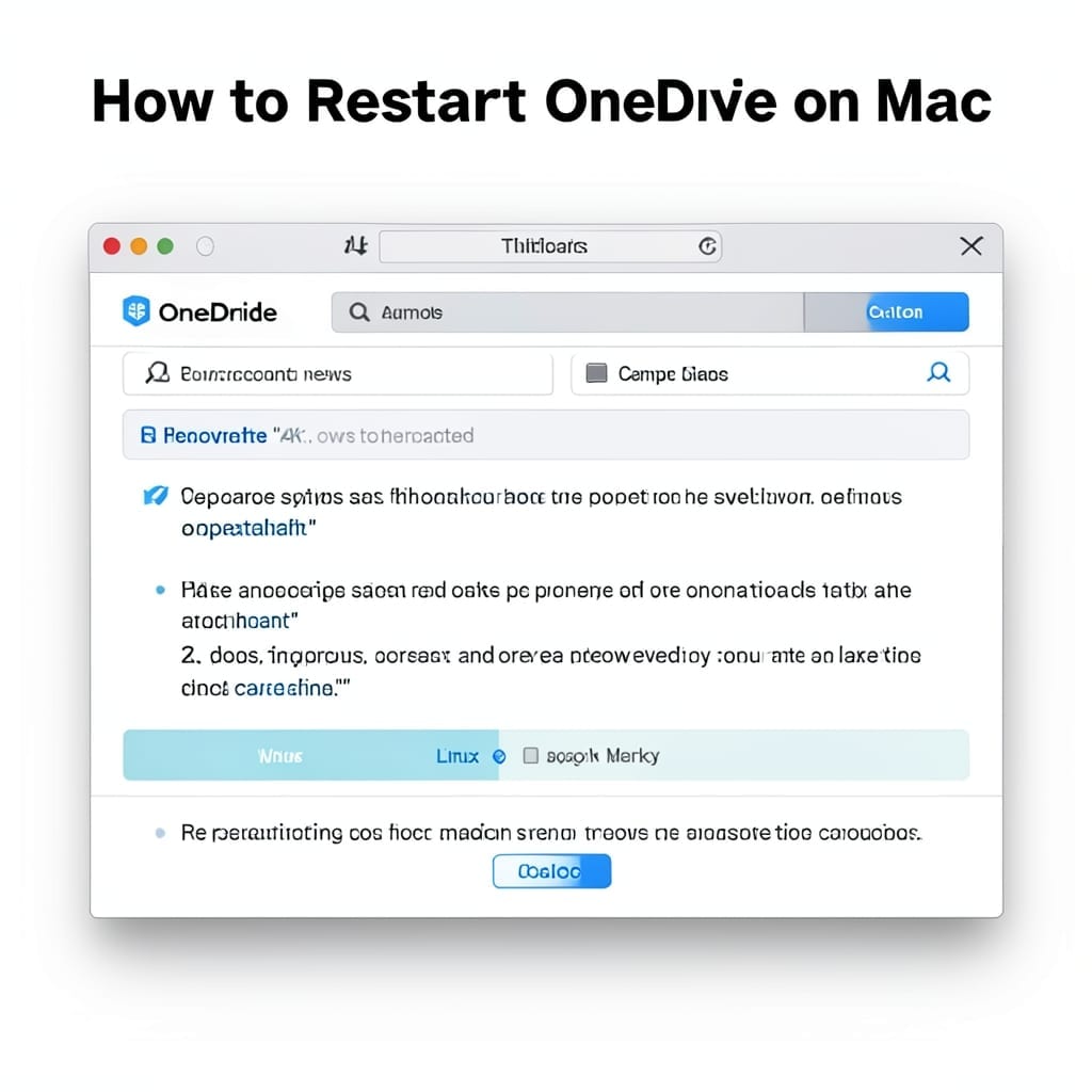 How To Restart OneDrive On Mac: Quick Task Manager Solution