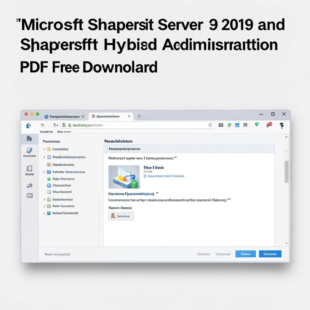 Microsoft SharePoint Server 2019 and SharePoint Hybrid Administration PDF: Free Download Guide