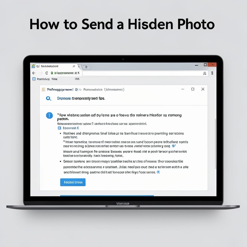 How To Send A Hidden Photo: Stealth Sharing Without Detection