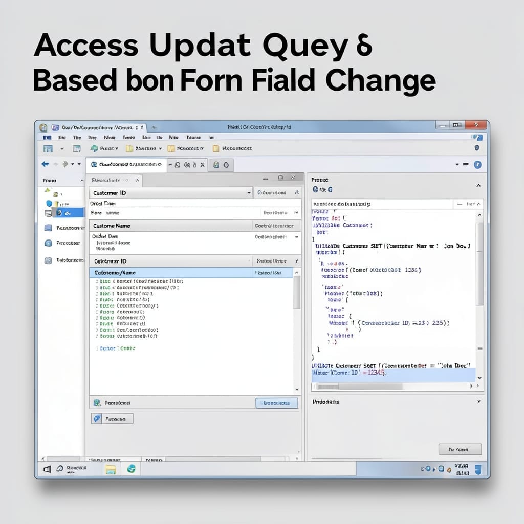Access Update Query Based On Form Field Change: Dynamic Data Sync Made Simple
