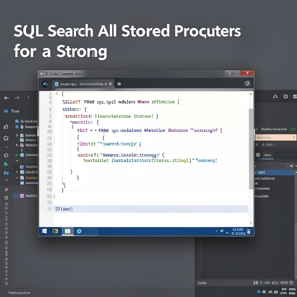 SQL Search All Stored Procedures for a String: Precise Query Method