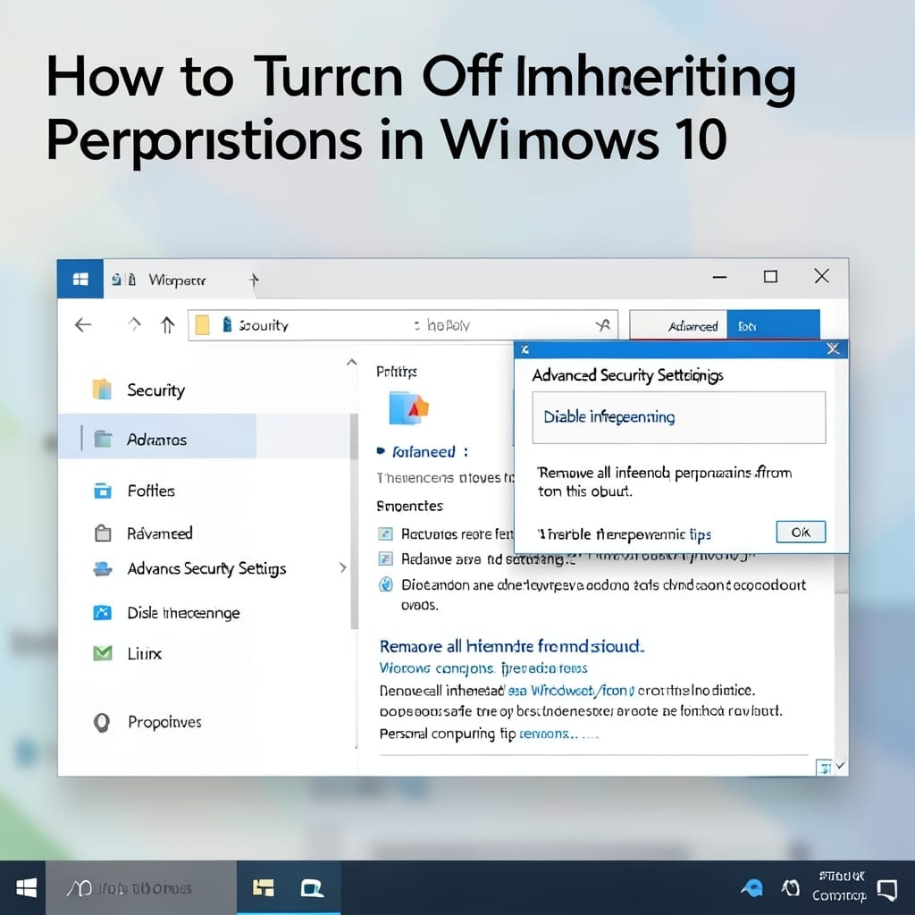 How to Turn Off Inheriting Permissions Windows 10: Step by Step Security Guide
