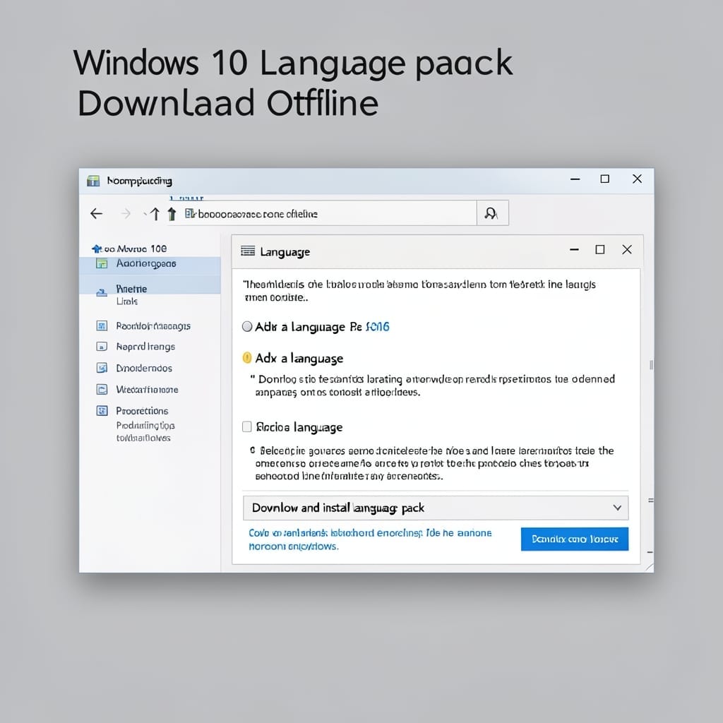 Windows 10 Language Pack Download Offline: Complete Standalone Installer
