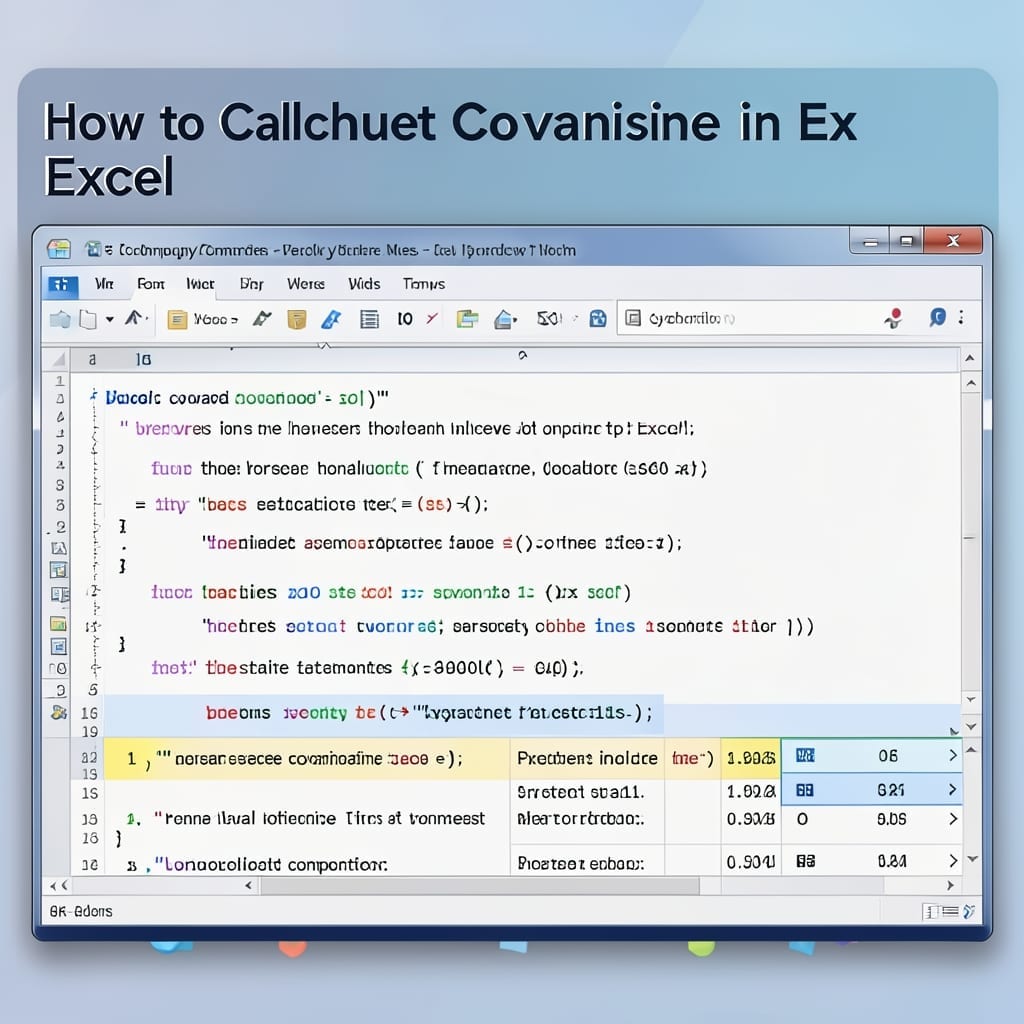 How To Calculate Covariance In Excel: Step-By-Step Spreadsheet Formula