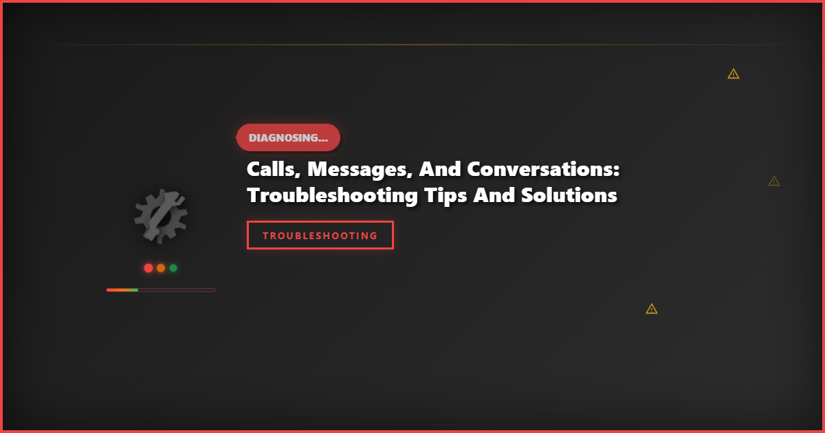 Calls, Messages, and Conversations: Troubleshooting Tips and Solutions