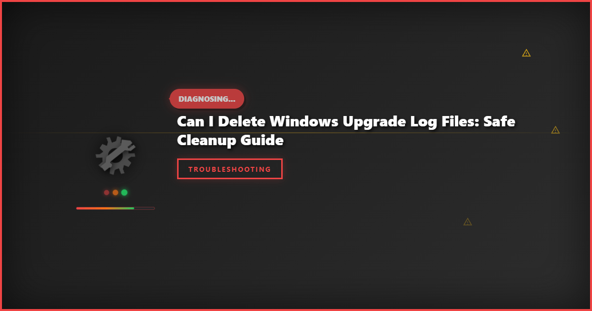 Can I Delete Windows Upgrade Log Files: Safe Cleanup Guide