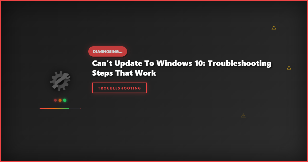 Can’t Update to Windows 10: Troubleshooting Steps That Work