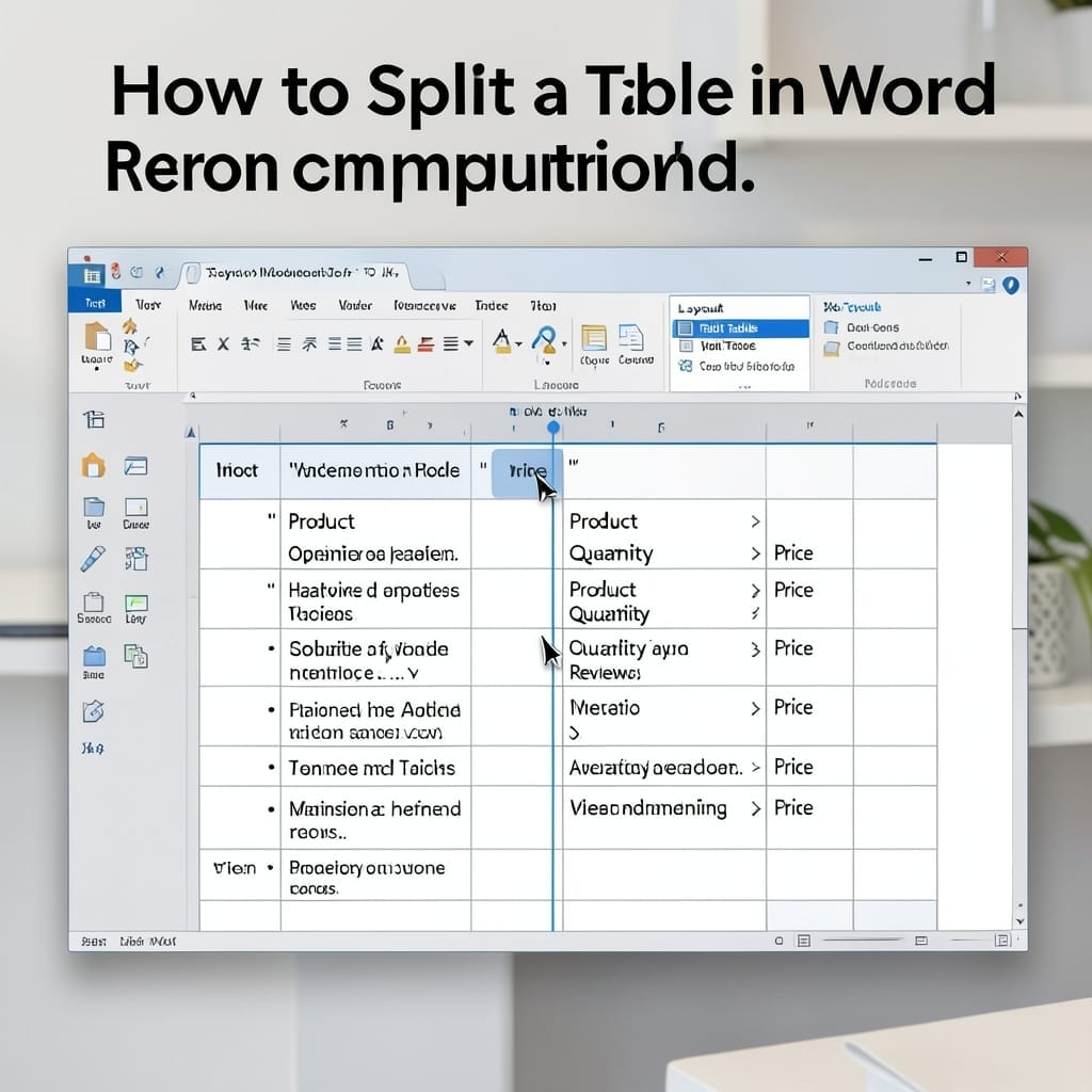 How To Split A Table In Word: Step-By-Step Formatting