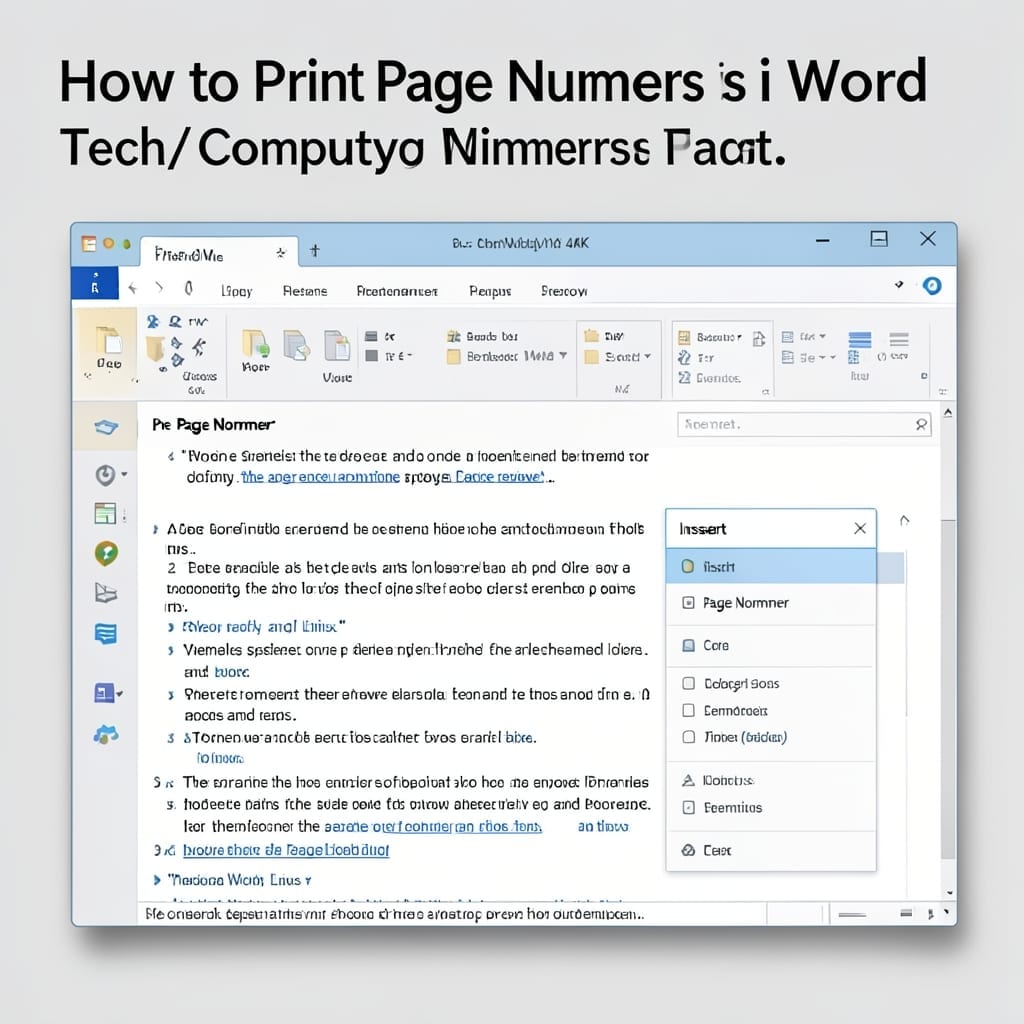 How to Print Page Numbers in Word: Step by Step Header Footer Guide