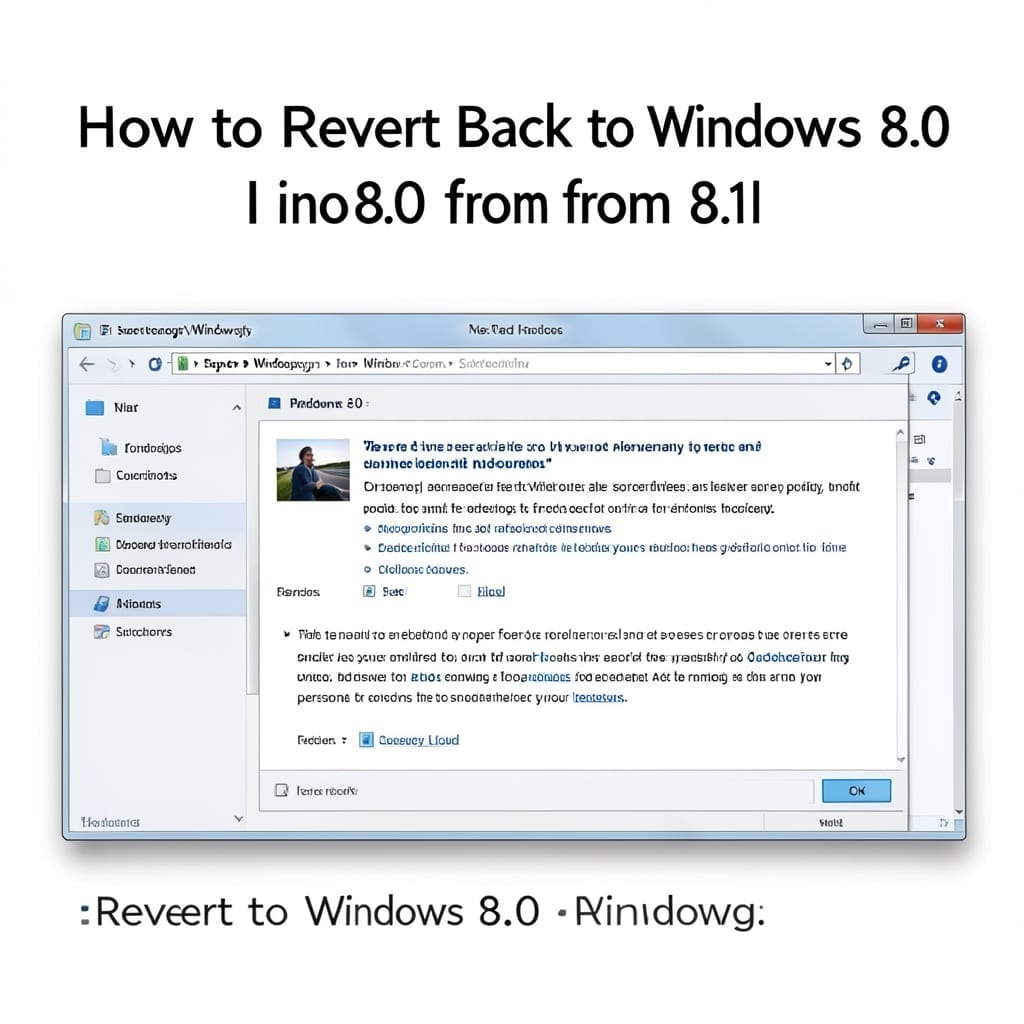 How to Revert Back to Windows 8.0 From 8.1: Step by Step Downgrade Guide